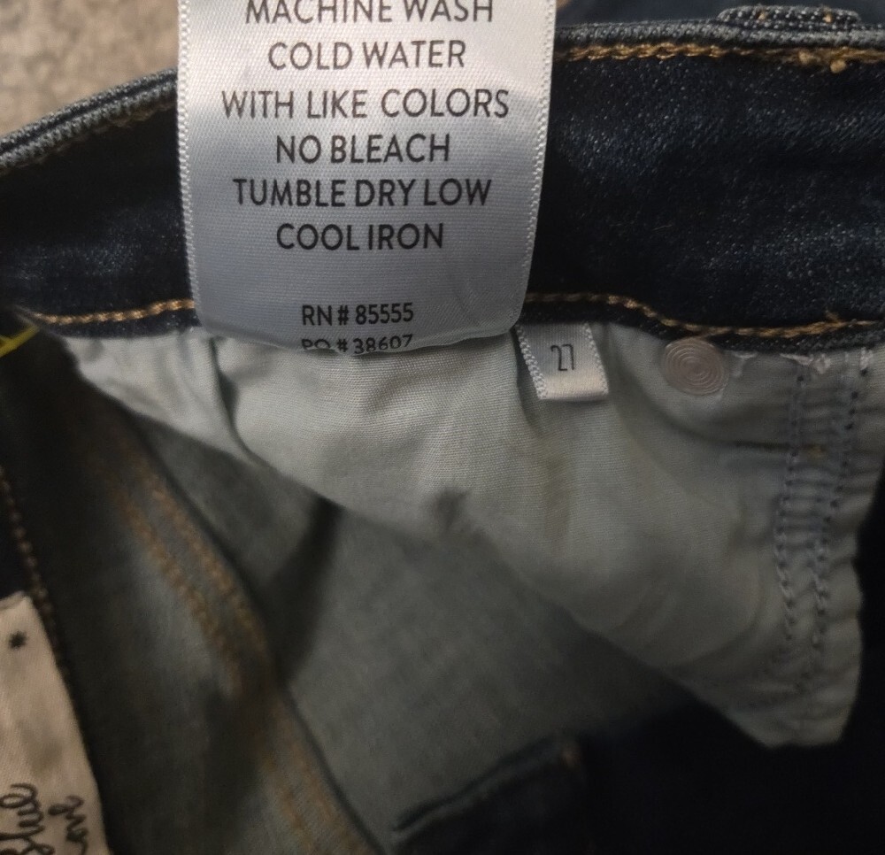 Cosmic Blue Love Women's Dark Blue Ellie Straight Jeans 27 Waist 29L - Picture 10 of 11
